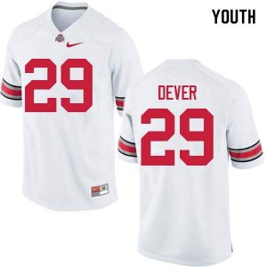 Youth Ohio State Buckeyes #29 Kevin Dever White Nike NCAA College Football Jersey September ZVN2744GW